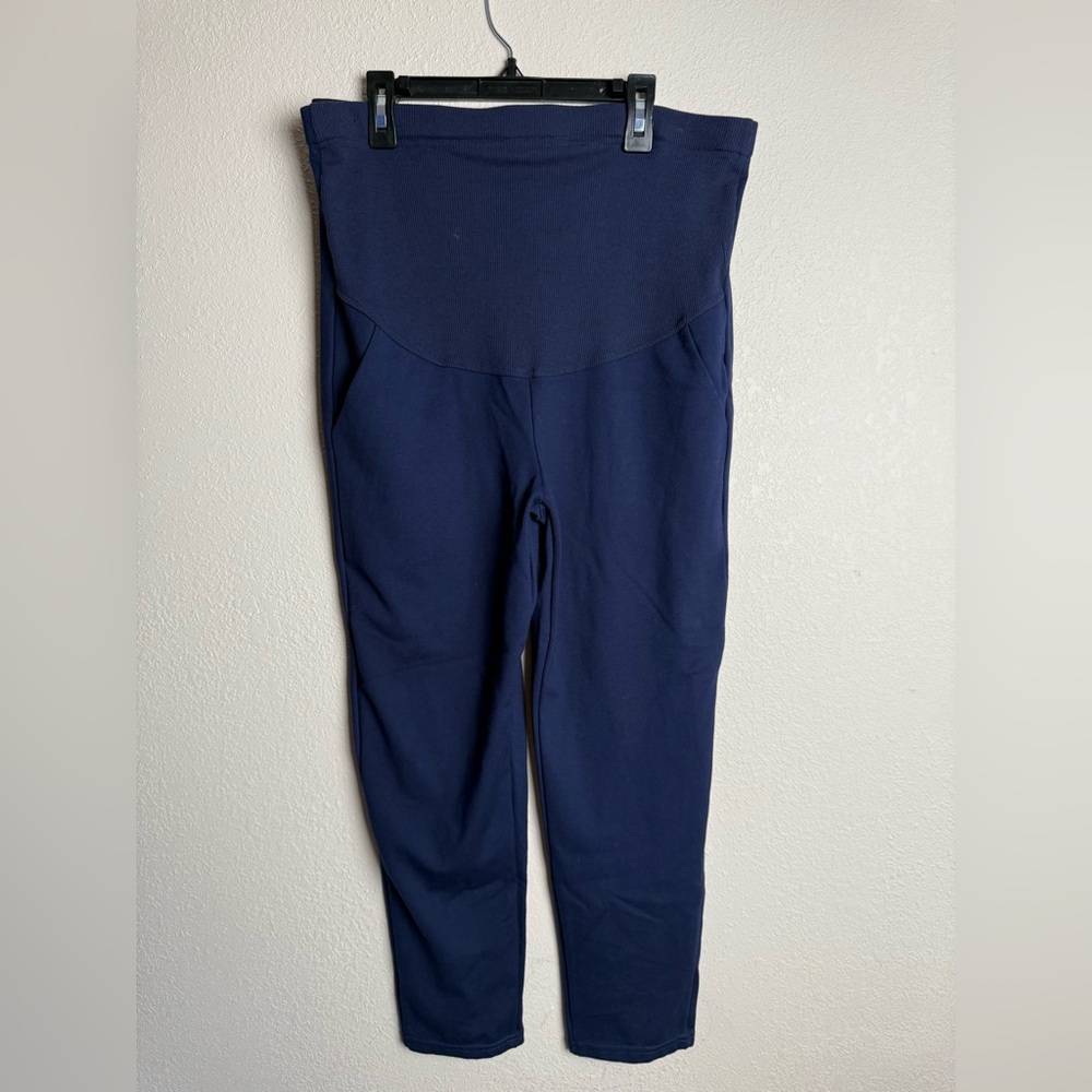 Alina Mae Maternity‎ Women Size Small Navy Blue Cropped Pants